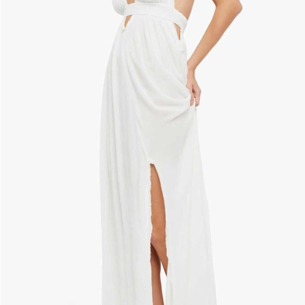 Free People Looking Into the Sun Maxi Dress White (Women's Small)
